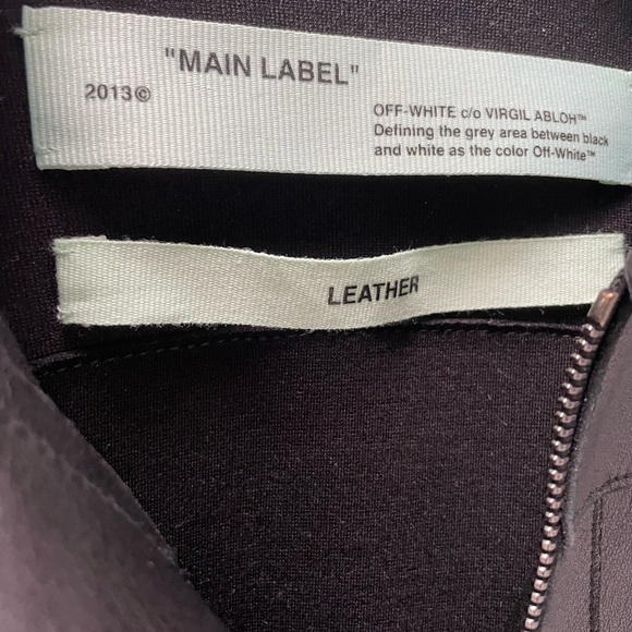 Off White Leather Jacket - Picture 3 of 11